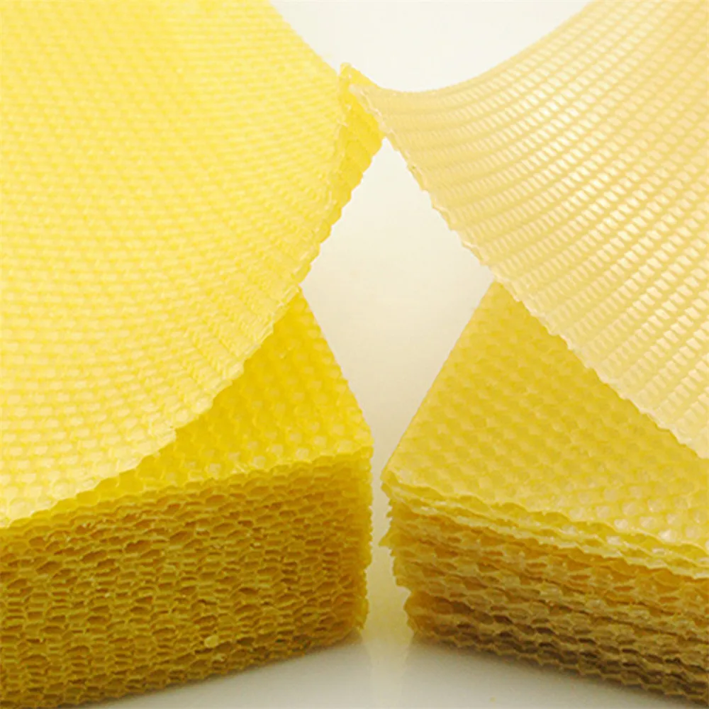 

10Pcs Pure Natural Filtered Beeswax Honeycomb Bee Wax Foundation Beehive Wax Frames Base Sheets Bee Comb Honey Frame Beekeeper