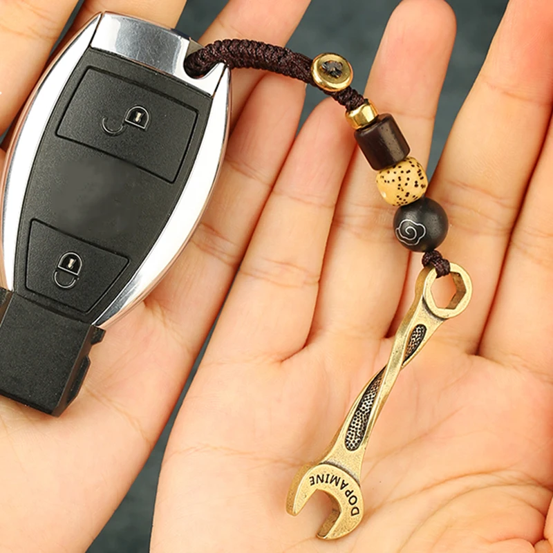 Плетеная веревка в китайском стиле латунный Мини-гаджет ключ брелок подвеска