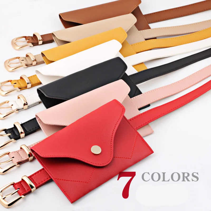 Новая женская сумка Корейская версия женского ремня поясная тонкий ремень