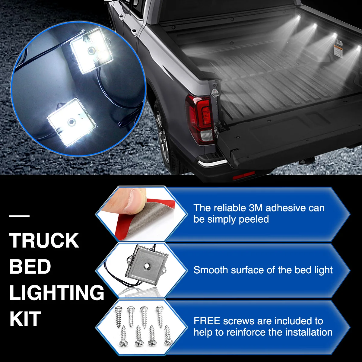 48 Светодиодный 12V Интерьер светильник багажник чтения для Toyota Tundra Chevy лодки RV