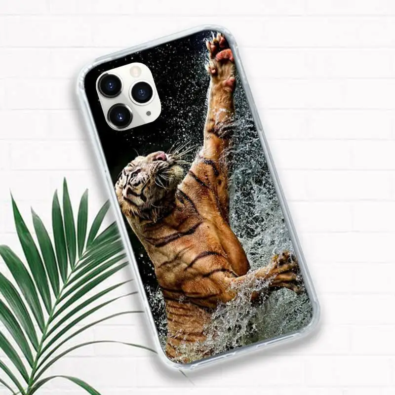 

Leopard tiger lion animal Phone Case for iPhone 11 12 pro XS MAX 8 7 6 6S Plus X 5S SE 2020 XR mini Luxury brand shell funda