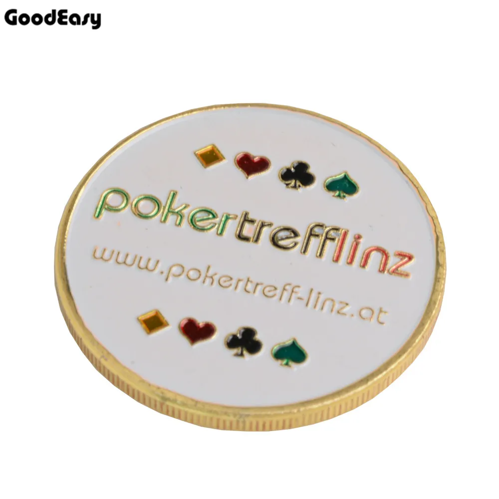 Hot Poker Card Guard Protector Metal Token Coin with Plastic Cover Texas Chip Set Pokertrefflinz Dealer Button | Спорт и развлечения