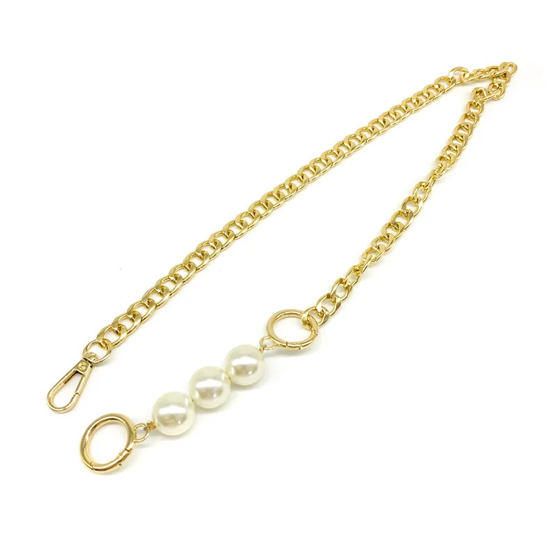 

Gold Chain 35/120 Cm Long Metal Chain Shoulder Strap Mahjong Bag Transform White Pearl Chain Female Bag Single Buy Bag Belt