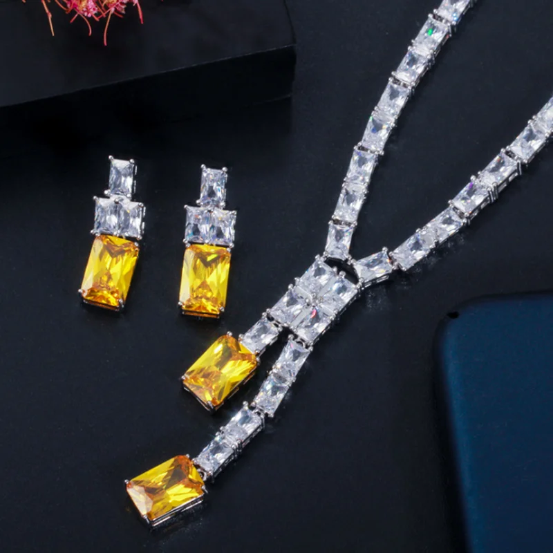 

Choker necklace for women jewelry set Zircon necklace earrings set