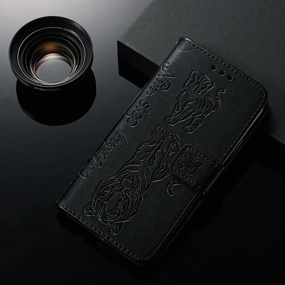 KISSCASE ободок с ушками кошки тигра кожаный флип-чехол для телефона samsung Galaxy S9 S10 плюс