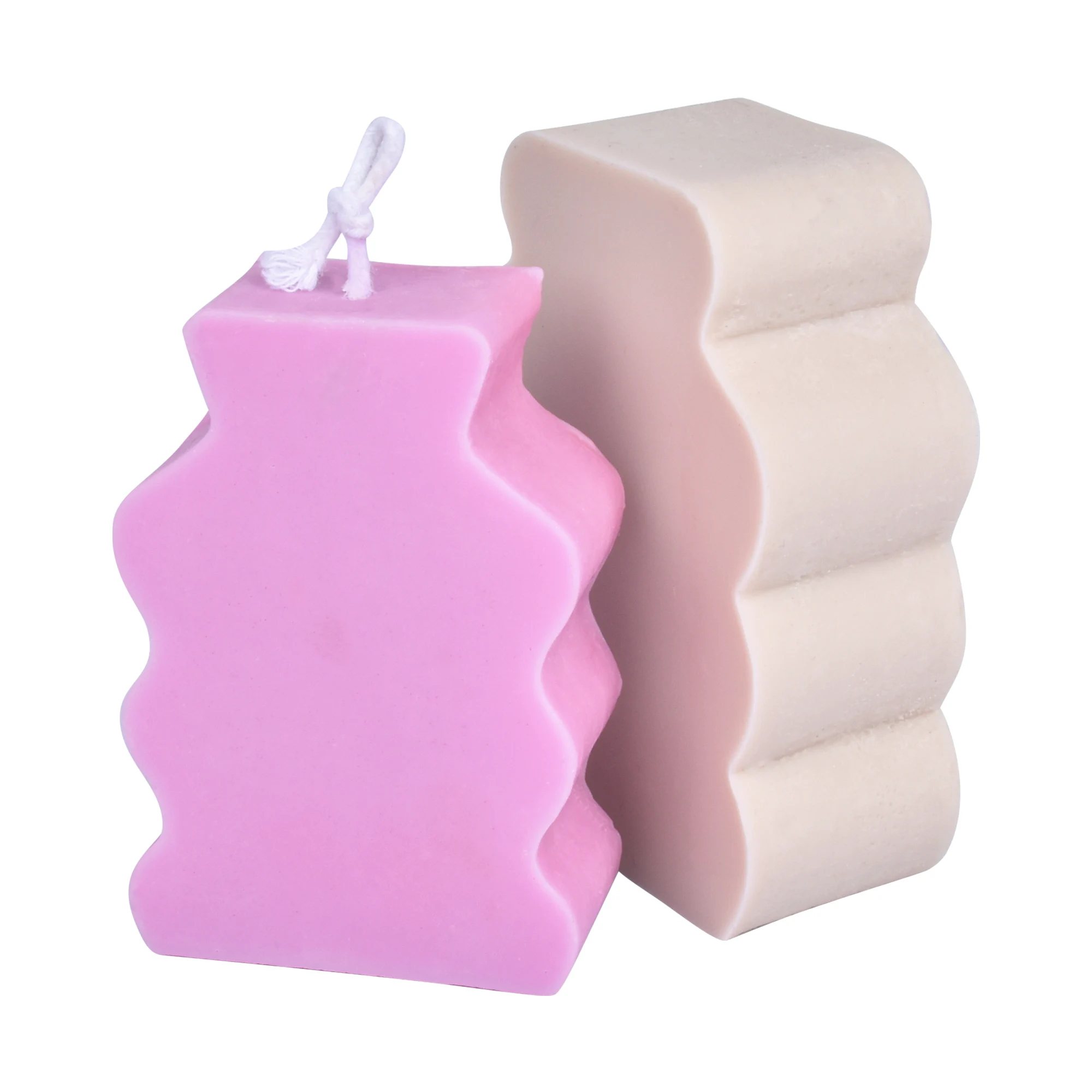 

High Quality Waved Candle Mould Simple Style Waved Bottle Home Decoration Handmade Wax Epoxy Soap Craft Silicone Mold