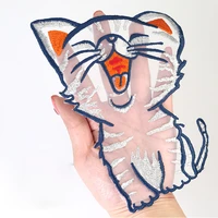 cute cat embroidery cloth patch diy sew on childrens clothing bags hat badges sewing patches