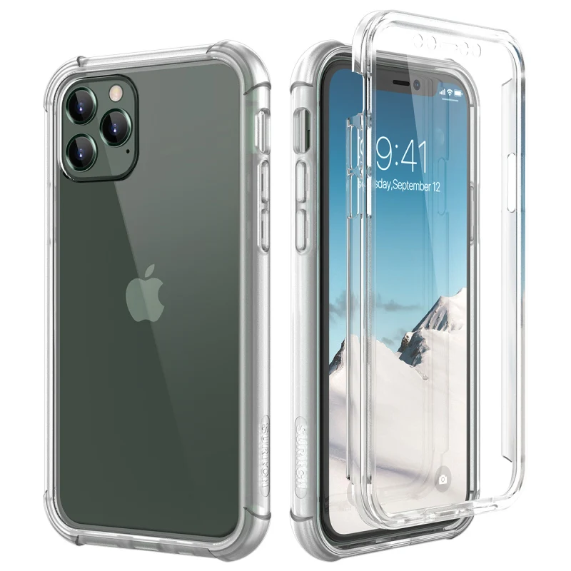 Роскошный прозрачный чехол для iphone 11 Pro Max полноразмерный защитный