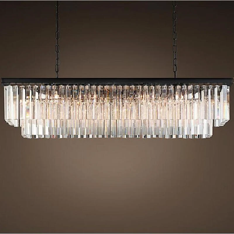 Vintage LED Chandeliers Lighting Modern Crystal Prism Chandelier Light lustre de cristal for Living Dining Room Restaurant Decor | Лампы и