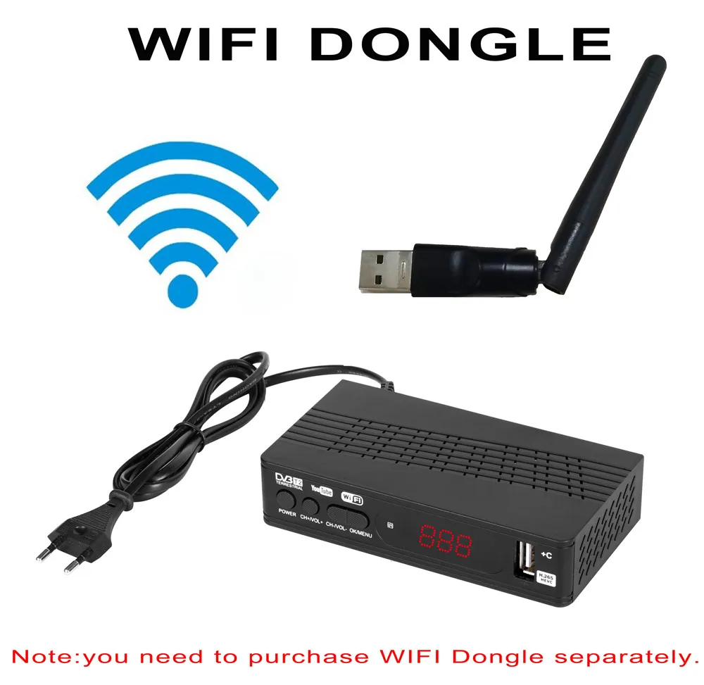 ТВ-тюнер HD 1080p DVB T2 VGA для монитора адаптер USB2.0 тюнер приемник спутниковый декодер