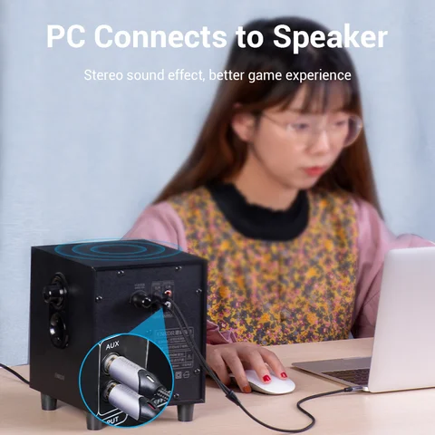 Кабель Vention 3.5 мм на 2 RCA