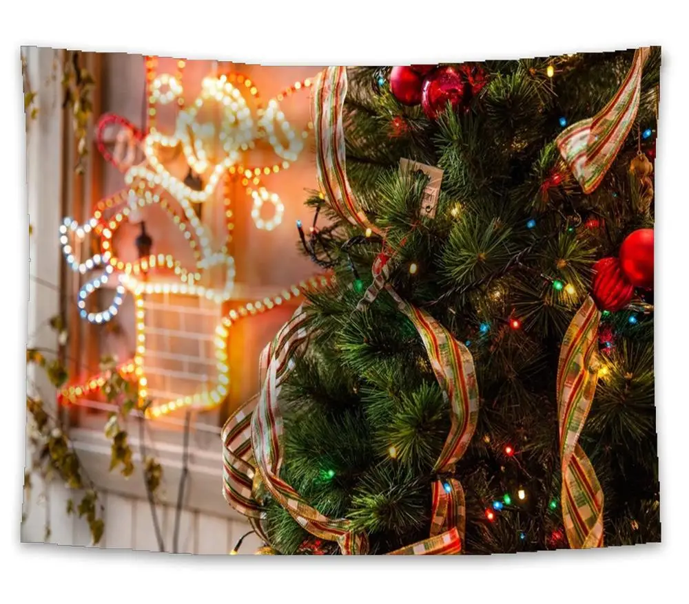 

New 3D Print Merry Christmas Gifts Decor Wall Tapestry Bedroom Aesthetic Custom Wall Hanging Cute Red Luxury Lovely Winter Tree