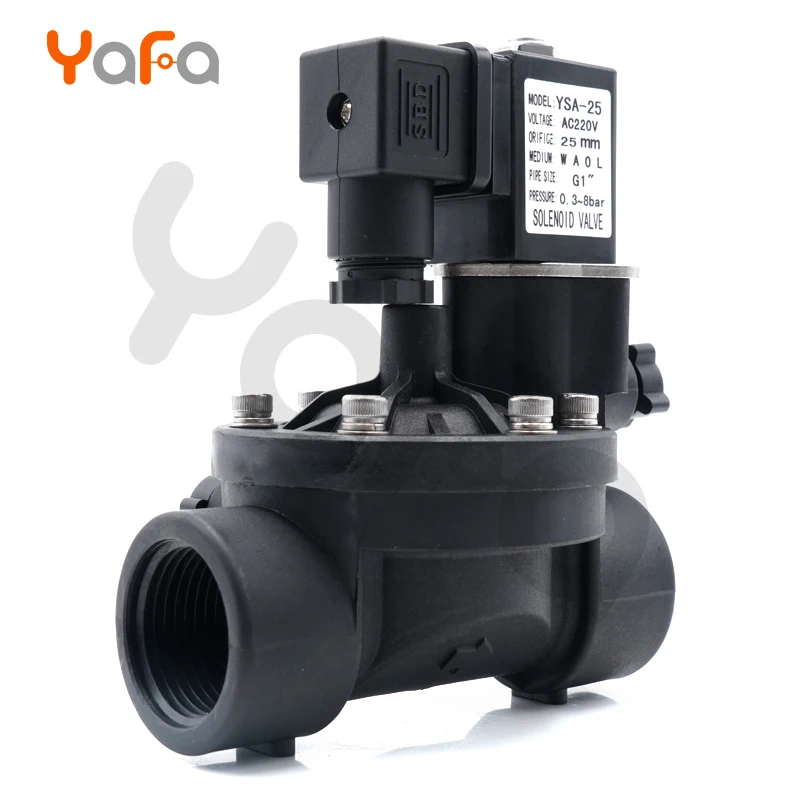 Нормально закрытый/открытый пластиковый Соленоидный клапан с пилотным