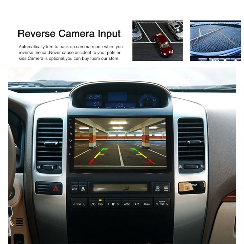 

1+16G Android 8.1 Car Radio Multimedia Player for Toyota Land Cruiser Prado 2004-2009 Navigation GPS 2 Din