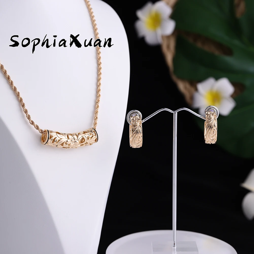 SophiaXuan новый дизайн полинезийские Ювелирные наборы с перфорацией модные