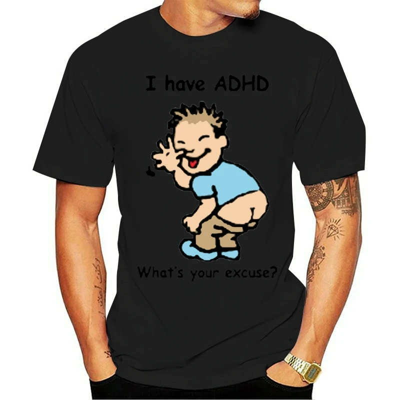 

ADHD Whats Your Excuse Print Men's T-Shirt