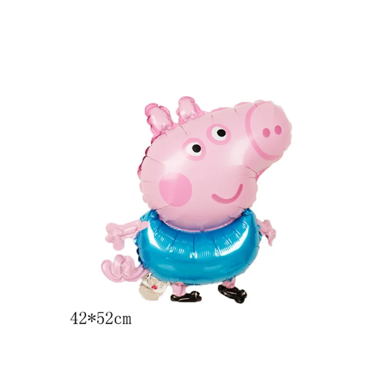 1 шт. 18 дюймов Peppa фигурка свиньи воздушный шар Peppa Джордж фольгированные шары детский душ С Днем Рождения Вечеринка комната Dcorations детские игрушки подарок - Цвет: 1pcs
