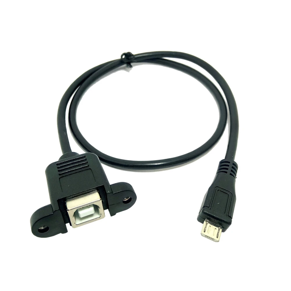 Кабель-удлинитель с Micro USB на 2 0 Тип B женский винт крепления панели Блокировка