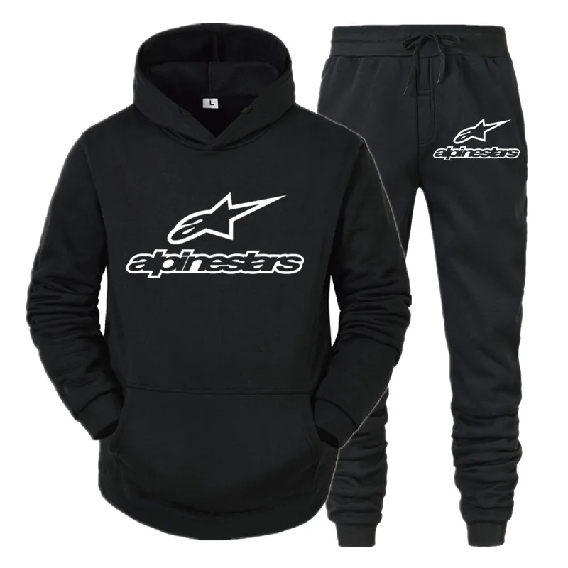 

Men's autumn and winter Hooded Sweatshirt drawstring suit sportswear 2021 men's brand suit Pullover two piece casual wear