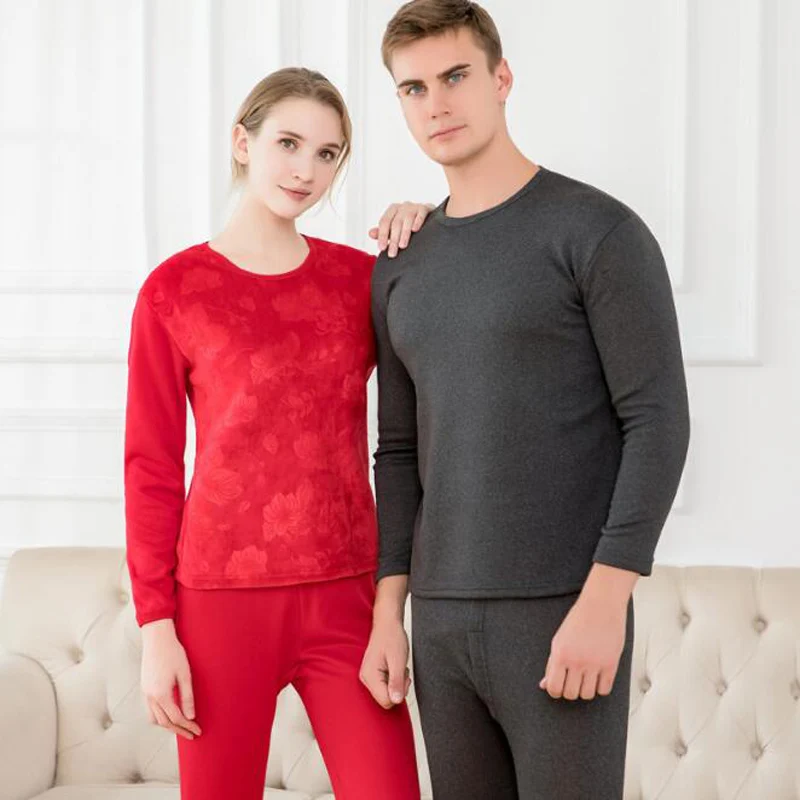 New Style Velvet Thick Warm Thermal Underwear Set Long Johns For Male Female Clothing Men Woman Winter Suit Wear | Женская одежда