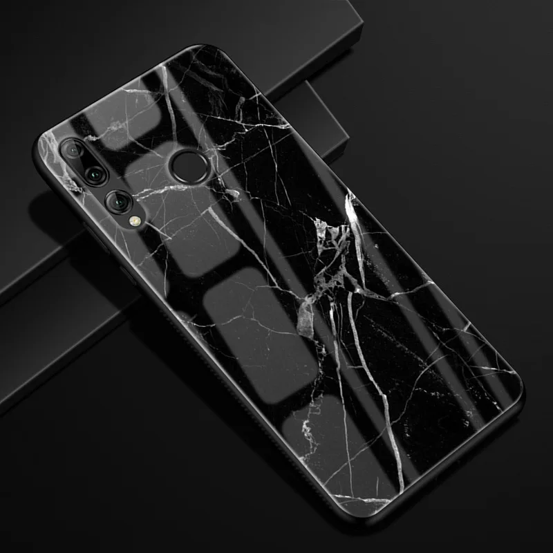 Для Huawei Honor 10i чехол Honor 10i PC Пластиковый стеклянный чехол для телефона черный ТПУ бампер чехол для Huawei Honor 10i HRY-LX1T 10 i чехол - Цвет: 43