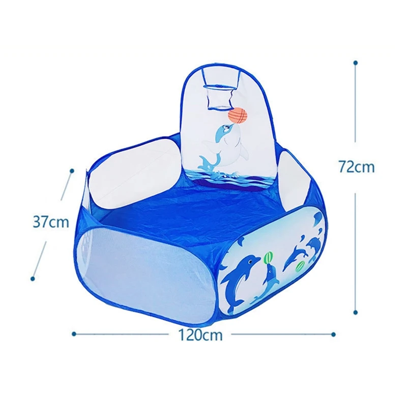 

Portable Baby Playpen Children Pit With Basketball Hoop Kids Dry Ball Pool Folding Indoor Outdoor Ballenbak Toys
