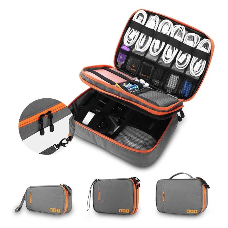 

Data Cable Charger Case Closet Organizer Large Capacity Waterproof Portable Travel Power Bank Wire Headphone Digital Storage Bag