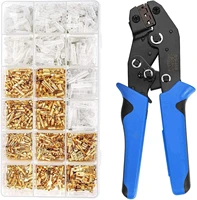wire terminal wire crimping tool kit ratchet crimping pliers awg 22 160 5 1 5 mm2 with 500 female head spade connec