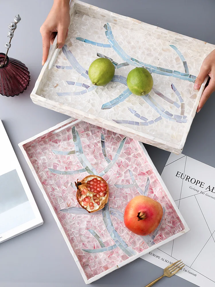 Нордический ins ветер импортные цветные моллюски чайный набор Настольный поднос