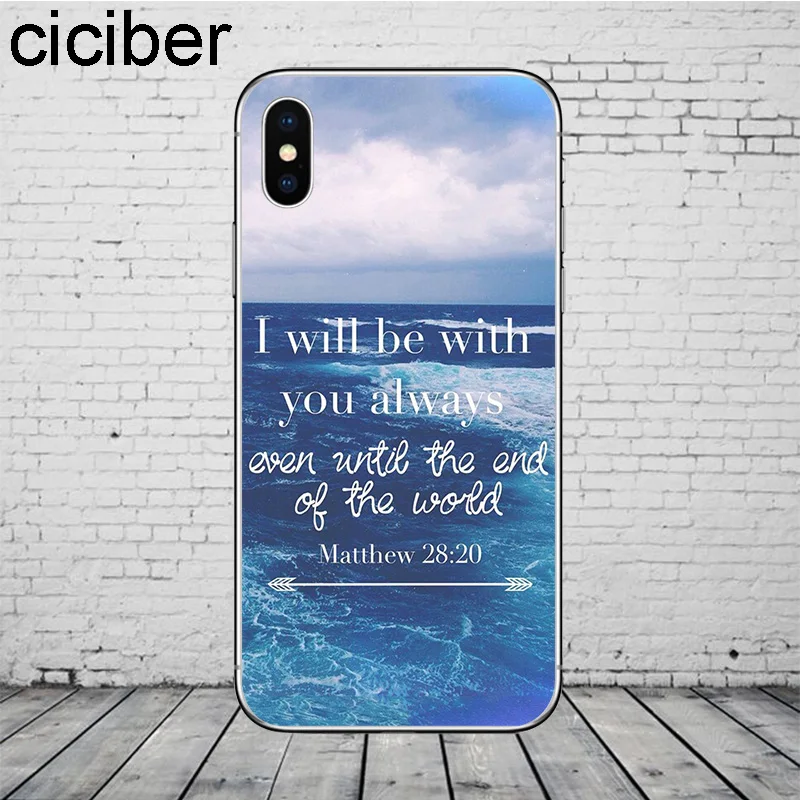 Чехол ciciber с изображением Библии Иисуса Кристиана для iPhone 11 Pro Max чехол телефона 7 8