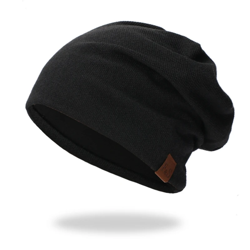 

Mixed Color Men Hat Lightweight Thermal Elastic Cotton Knit Casual Beanie Cap Sports Street Style Hip-hop Winter Headwear Q1
