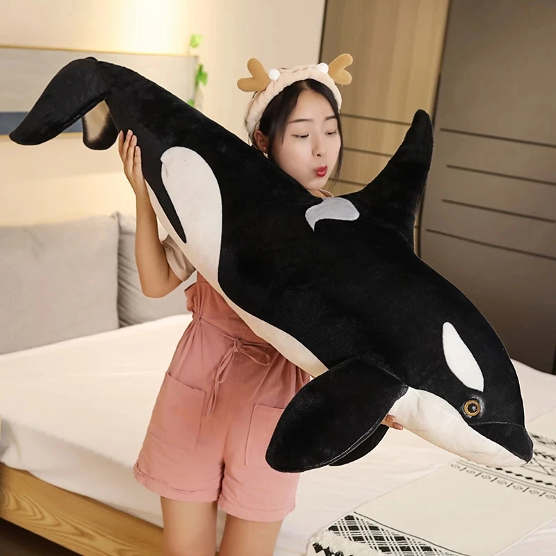 

Simulation Nice 75CM Killer Whale Plush Toys Stuffed Orcinus Orca Fish Doll Shark Cartoon Soft Sleep Pillow Kids Girls Baby Gift