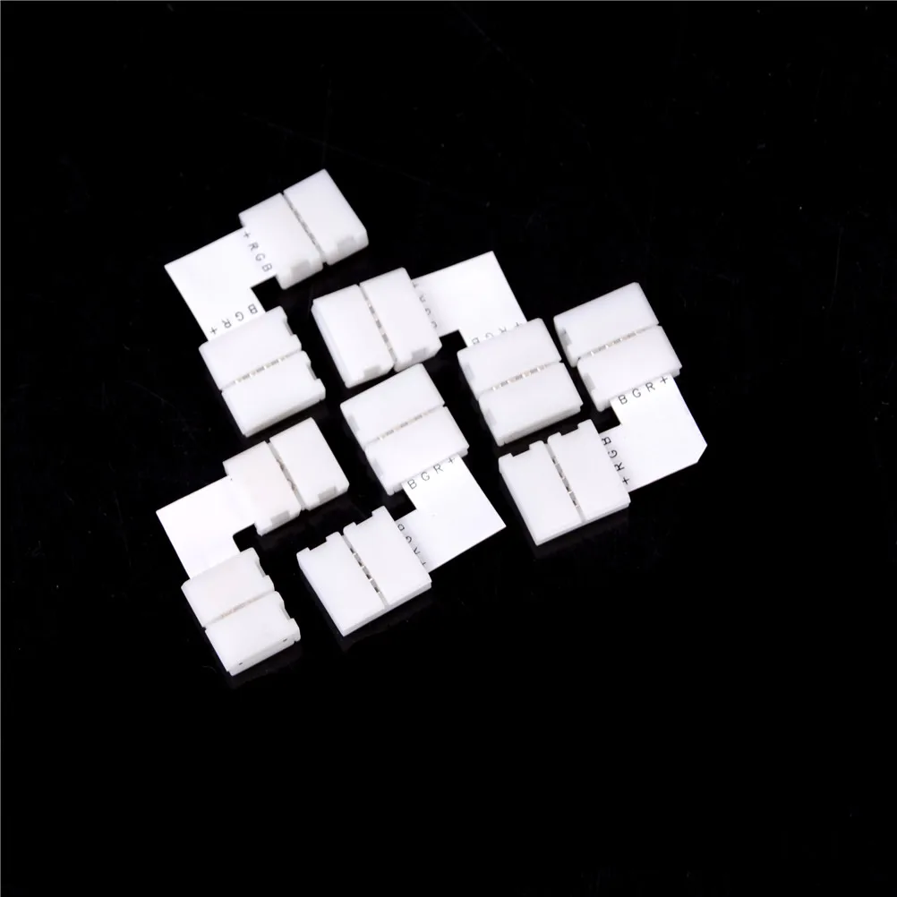 ZLinKJ 5 шт. 90 градусов без припоя l-образные Угловые соединители rgb 4 штырьковые для 12