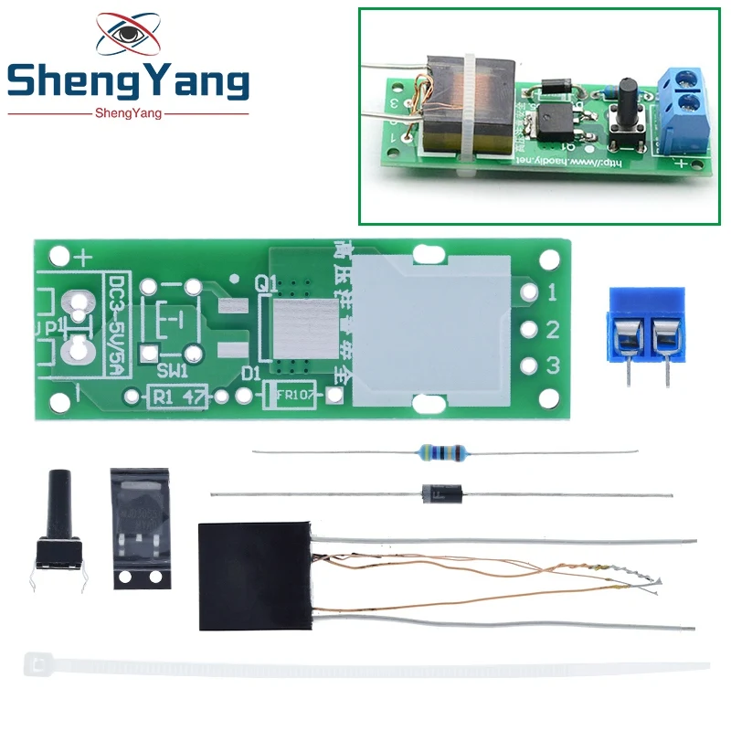 HV-1 высокое Напряжение генератор зажигания дуги DIY Kit дуговой дуговая сигаретная