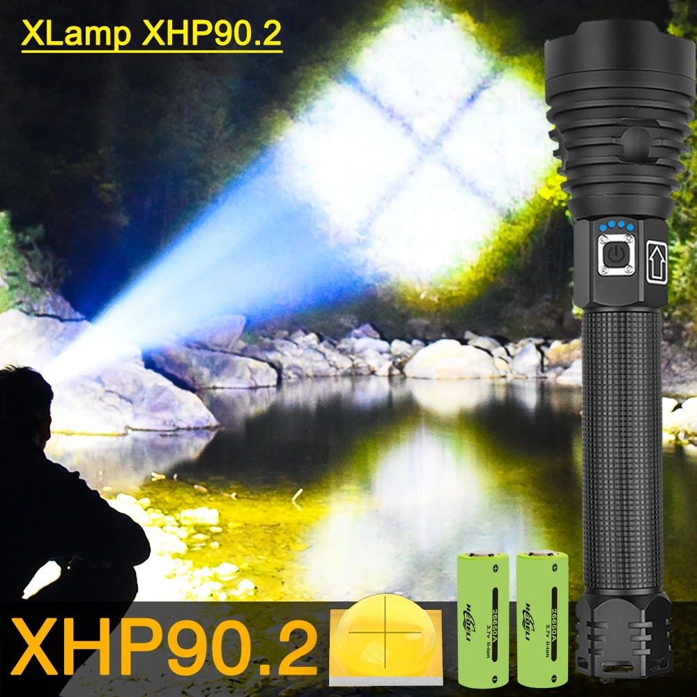 1000 м 48 Вт XHP90.2 светодиодные фонарики высокой мощности XHP90 самый мощный яркий