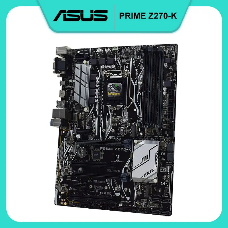 

ASUS PRIME Z270-K Intel Z270 DDR4 64 Гб LGA 1151 i3 i5 i7 процессоры PCI-E 3,0 VGA DVI HDMI M.2 SATA3 USB3.1 ATX настольная материнская плата