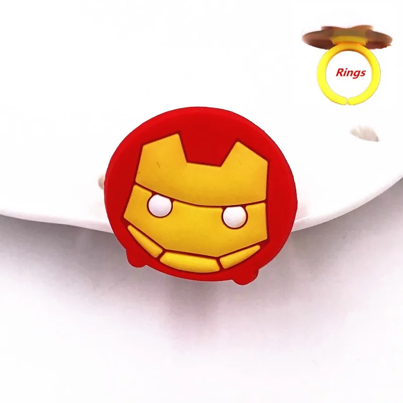 1 шт. Marvel Мстители значок героя ПВХ палец кольца для подарки детей крутой Железный