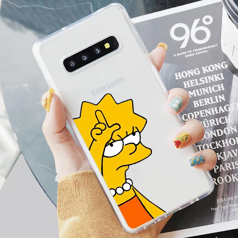 Мягкий прозрачный чехол из ТПУ для телефона Homer J.Simpson Веселый Чехол Samsung S6 S7 Edeg S8 S9