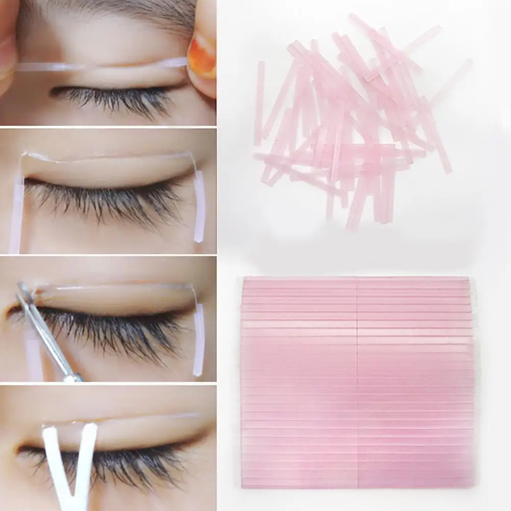 

50Pcs Magic Invisible Glue Sticks Double-Fold Eyelid Sticker Women Beauty Tool Eyelid Tapes Makeup Eye Stickers Fork Makeup