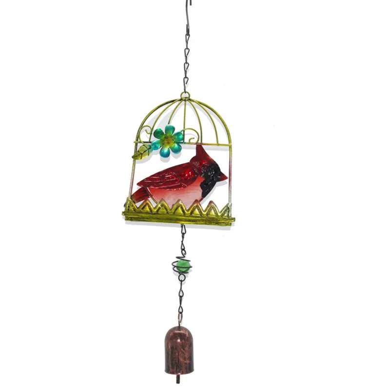 Bird cage red Для стен, окон, дверей, дома колокольчик украшения ремесла бабочка ветер колокольчик GPD8953-8956 - Цвет: Bird cage red