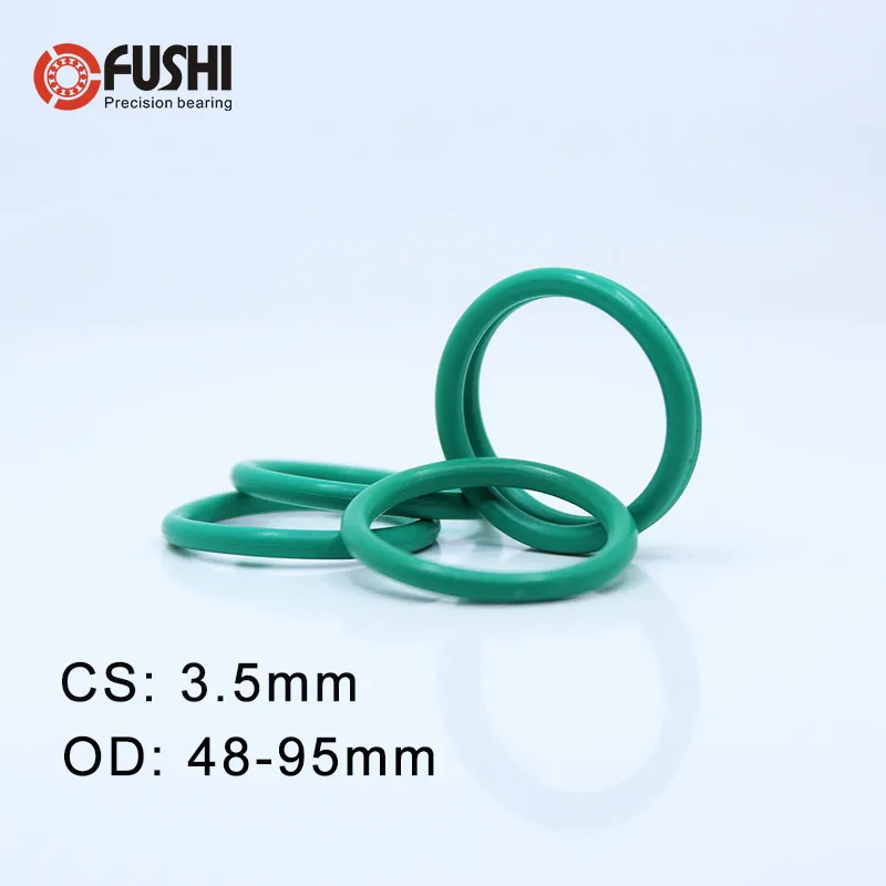 

CS3.5mm FKM Rubber O RING OD 48/50/52/53/55/56/58/60/63/65/67/68*3.5 mm 30PCS O-Ring Fluorine Gasket Oil seal Green ORing