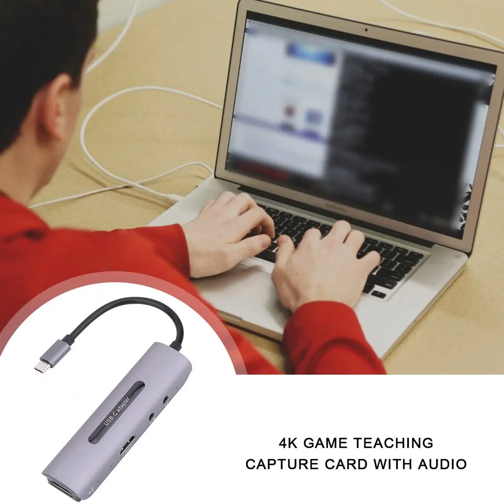 

TYPE-C/USB3.0 To HDMI-compatible 4K Game Teaching Video Capture Card With Audio Game Live Broadcast Camera Video Game Capture