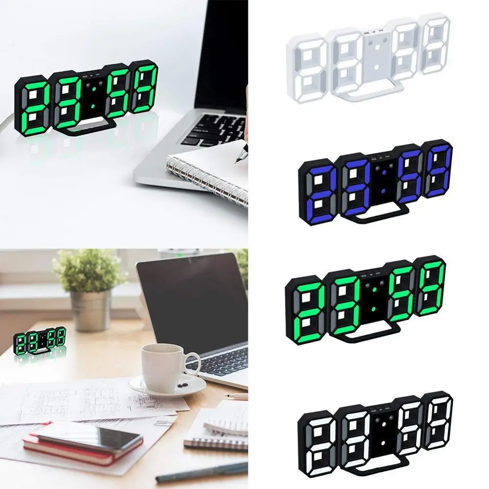 

Modern Wall Clock Timer 3D LED Digital Wall Clock Temperature clock I3P5