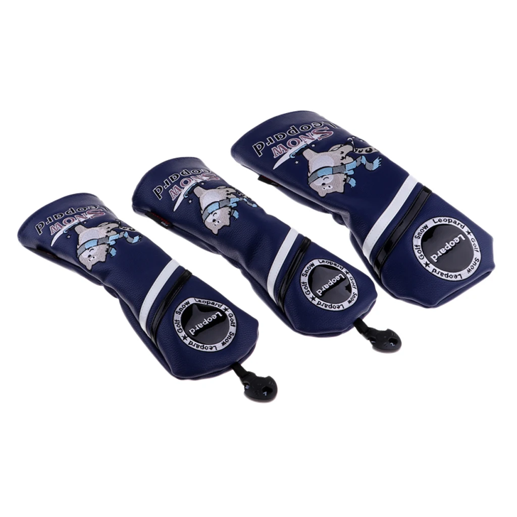 

Set Of Golf Head Covers Driver Fairway & Wood Club Headcover 1 3 5 UT