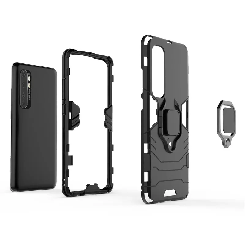 Ring Holder Case For Xiaomi Mi Note 10 Lite Case 9 Note 10 Pro Cover Armor Protective Phone Bumper For Xiaomi Mi 10 9 Lite Funda