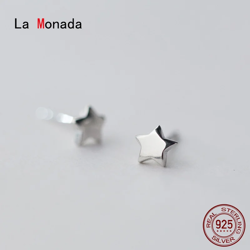 

La Monada Star Small Stud Earrings Minimalist 925 Sterling Silver Earrings For Women Girls Real Silver 925 Jewelry Earrings