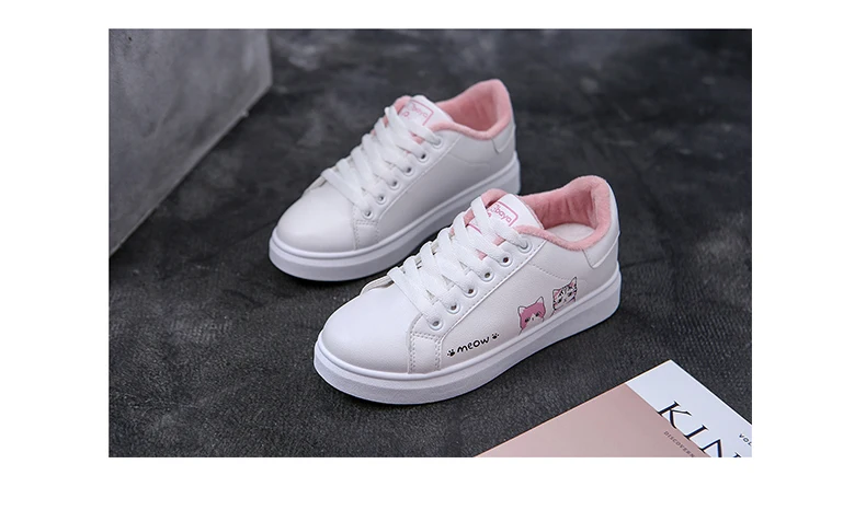 Tenis feminino/ г. Зимняя Женская теннисная Уличная обувь, кроссовки, плюшевые теплые туфли на плоской подошве, дышащая уличная спортивная обувь для пробежек