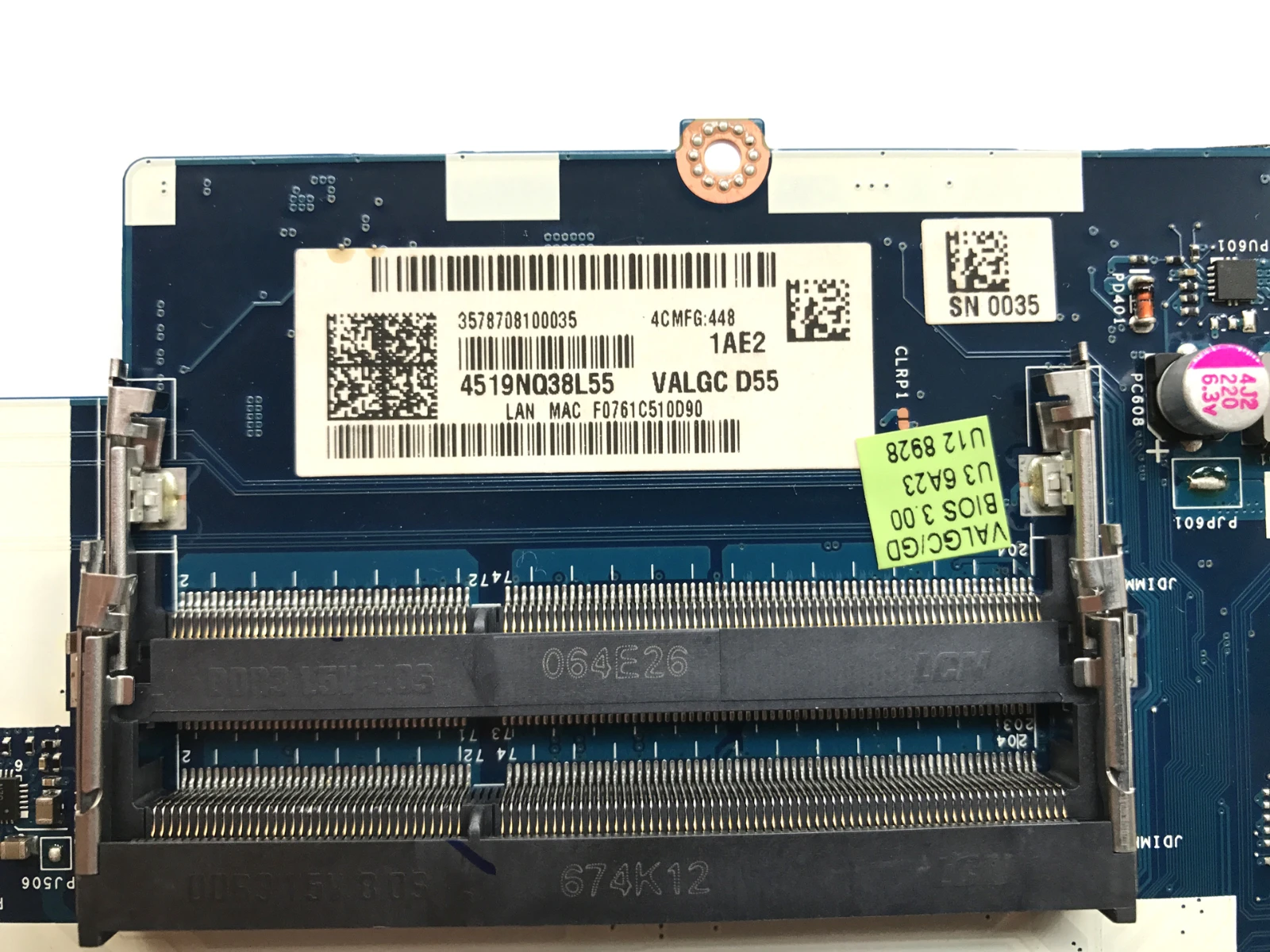 Высококачественная материнская плата VALGC/GD LA A091P для ноутбука Lenovo G405S FRU:90007282 Socket FS1