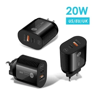 wholesale qc3 0 us eu uk plug pd 20w mutifunction mobile android phone adapter usb wall charger for apple iphone quick charging