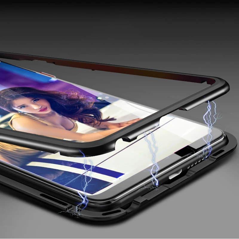 360 полностью магнитный металлический чехол для Xiao mi Red mi Note 7 Чехол для Xio mi 9 Lite A3 SE CC9 K20 Pro двойной чехол из закаленного стекла